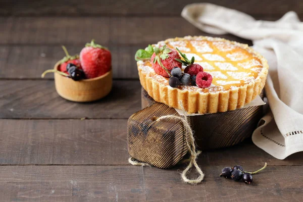 Gâteau Fromage Avec Sucre Poudre Baies — Photo