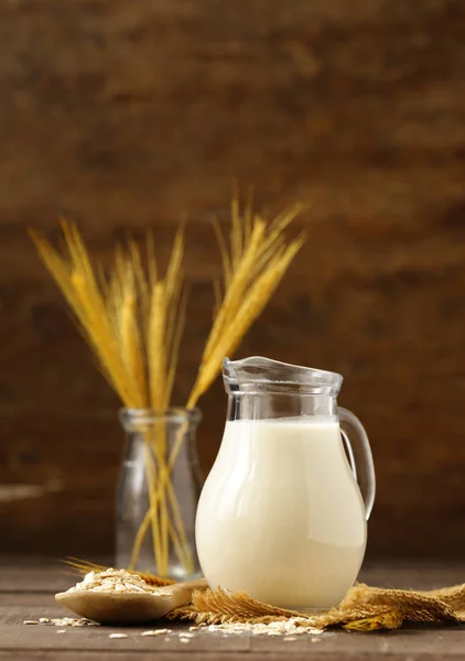 Hafer Pflanzliche Milch Laktosefrei — Stockfoto