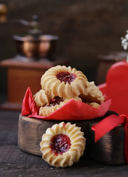 Hausgemachte Plätzchen Als Dessert Und Leckerbissen — Stockfoto