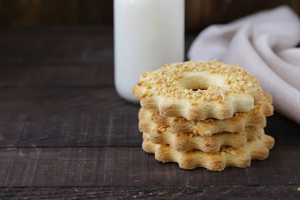 Biscoitos Caseiros Para Sobremesa Tratamento — Fotografia de Stock