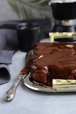 ganache ile çikolatalı browni kek