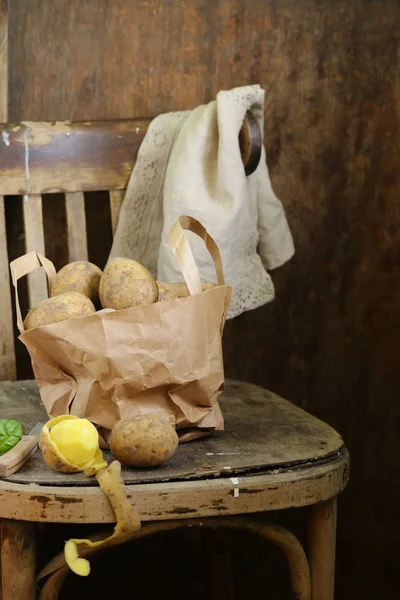 Pommes Terre Agricoles Biologiques Pour Manger Sainement — Photo