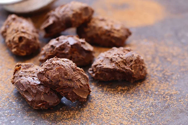 Hemmagjord Chokladtryffel Godis Godis — Stockfoto