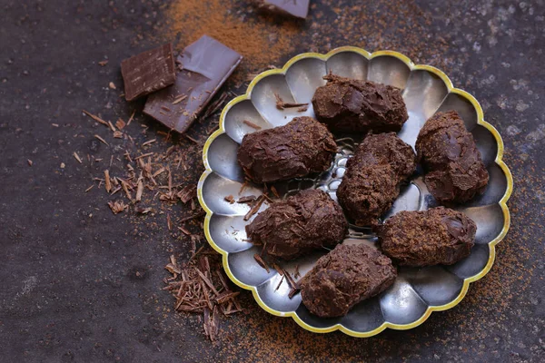 Конфеты Шоколадными Трюфелями — стоковое фото