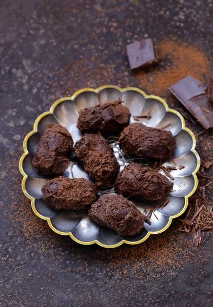 Конфеты Шоколадными Трюфелями — стоковое фото