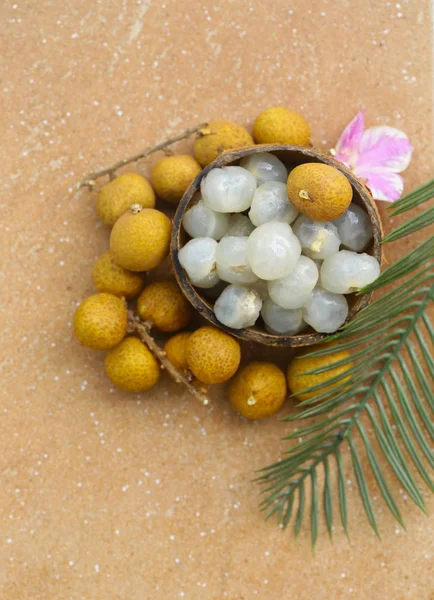 Litchi Frutas Tropicales Orgánicas —  Fotos de Stock