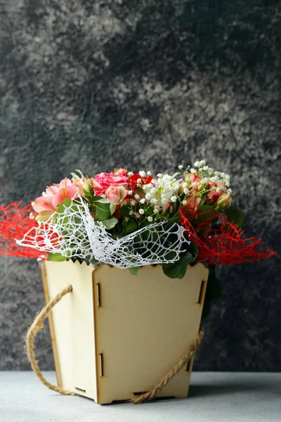 Όμορφο Εορταστικό Μπουκέτο Λουλουδιών Άνοιξη — Φωτογραφία Αρχείου