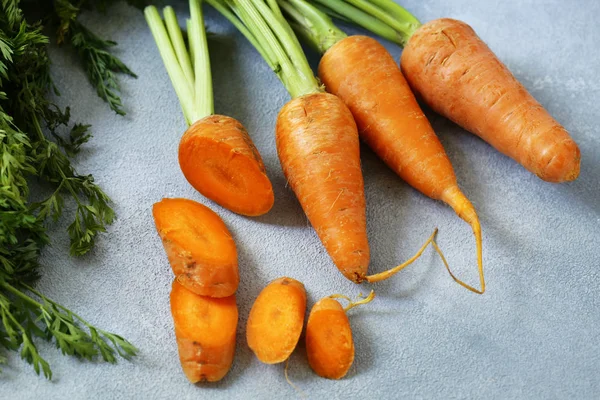 Zanahorias Orgánicas Naturales Estilo Rústico — Foto de Stock
