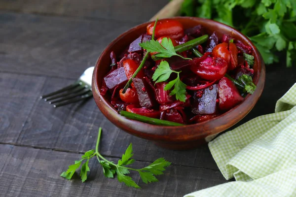 Fresh Red Beet Salad Healthy Eating — Stock Photo, Image