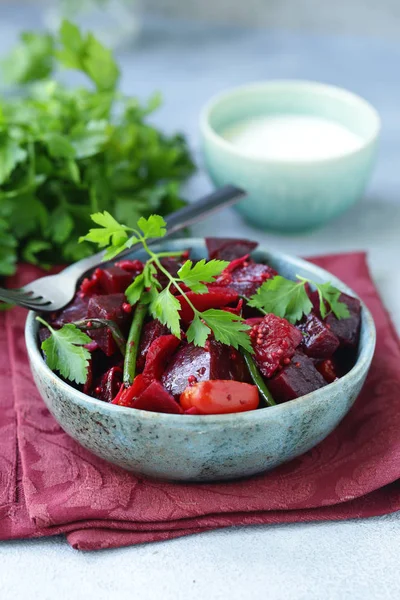 Fresh Red Beet Salad Healthy Eating — Stock Photo, Image