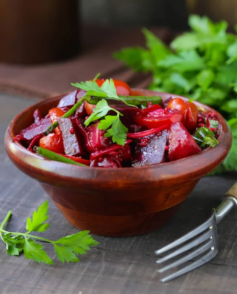 Fresh Red Beet Salad Healthy Eating — Stock Photo, Image