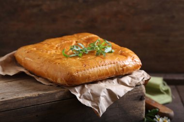 tavuk ve patates ile ev yapımı et Pie