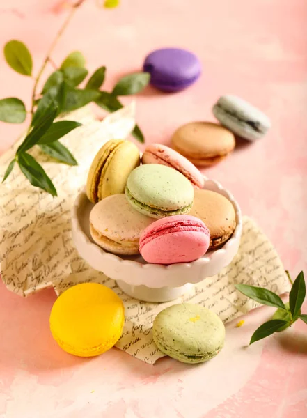 Makronen Traditionelles Französisches Dessert — Stockfoto