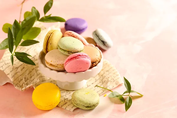 马卡龙 法国传统甜点 — 图库照片