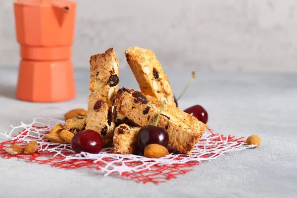 Traditionella Italienska Cantuccini Biscotti Cookies — Stockfoto