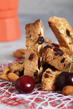 geleneksel İtalyan cantuccini biscotti çerezleri