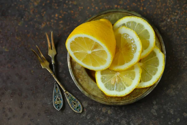 Limón Fruta Orgánica Natural Fresca — Foto de Stock