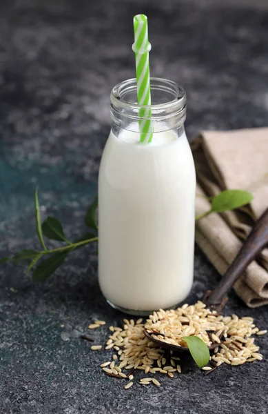 Bio Laktosefreie Reismilch — Stockfoto