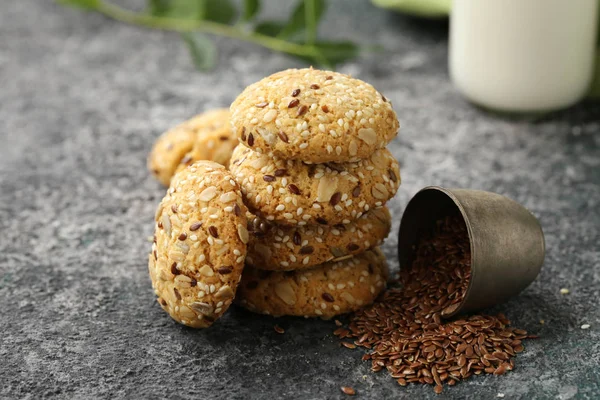 Lijnzaad Cookies Voor Gezonde Voeding — Stockfoto