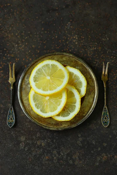 Świeży Naturalny Organiczny Owoc Cytryna — Zdjęcie stockowe