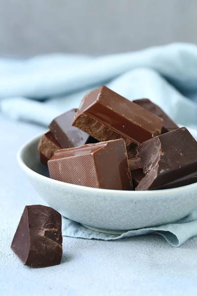 Barras Chocolate Confeitaria Mesa — Fotografia de Stock