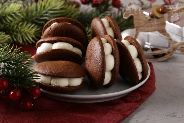 Sweets Desserts Christmas Table — Stock Photo, Image