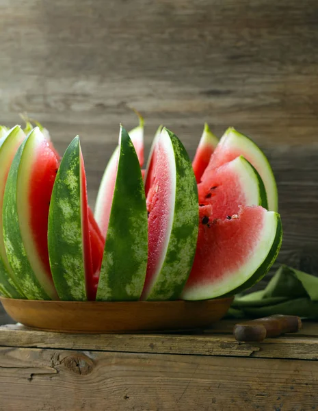 Organisk Modent Vannmelon Til Dessert – stockfoto