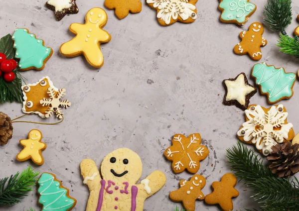 Lebkuchen Weihnachtsdekoration Für Den Feiertag — Stockfoto