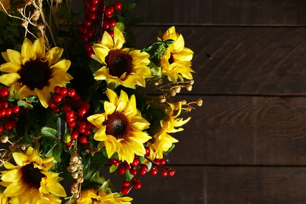 Ramo Otoño Flores Con Girasoles —  Fotos de Stock