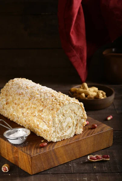 Panecillo Galletas Casero Con Cacahuetes —  Fotos de Stock