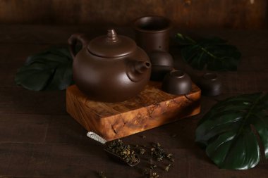 tören yeşil çay için çay seti