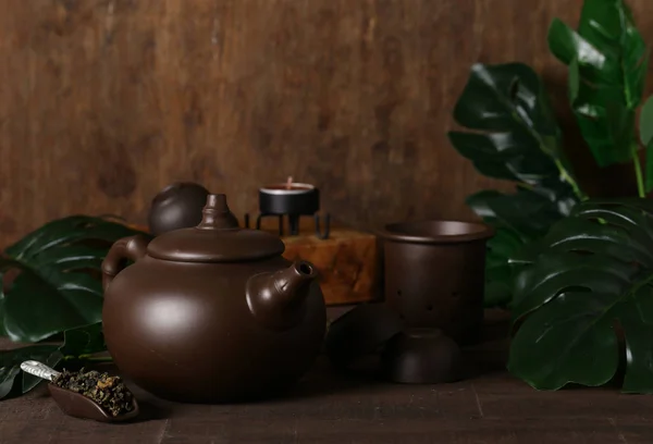 Tea Set Ceremony Green Tea — Stock Photo, Image