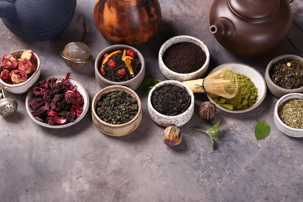 Çeşitli Çay Çaydanlıklar — Stok fotoğraf