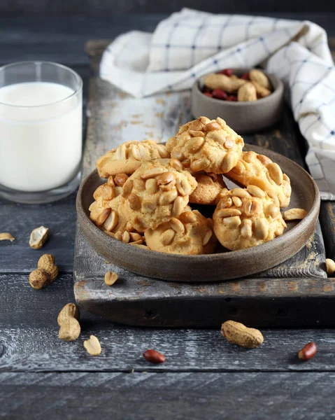 Biscuits Aux Arachides Aux Noix Naturelles Pour Dessert — Photo