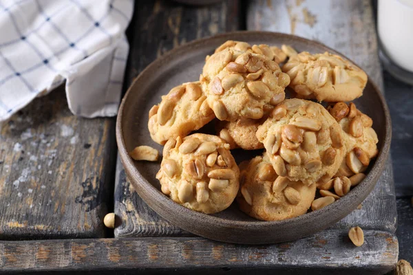 Biscuits Aux Arachides Aux Noix Naturelles Pour Dessert — Photo