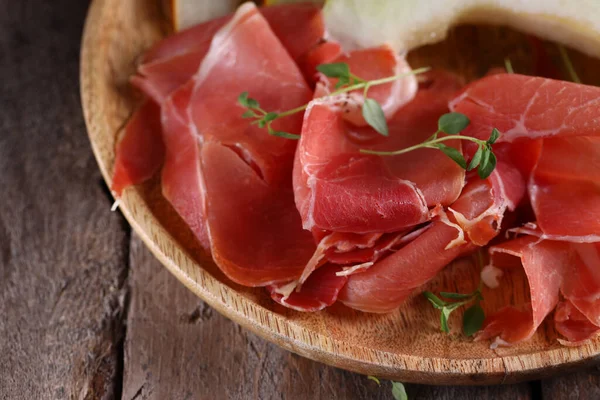 Italiaanse Snack Prosciutto Ham Antipasto — Stockfoto