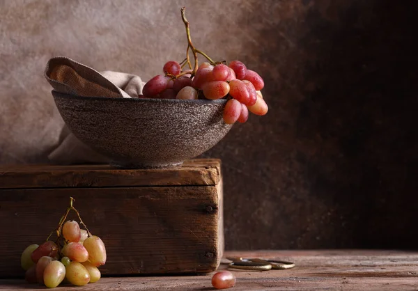 Still Life Ripe Organic Grapes — Stock Photo, Image