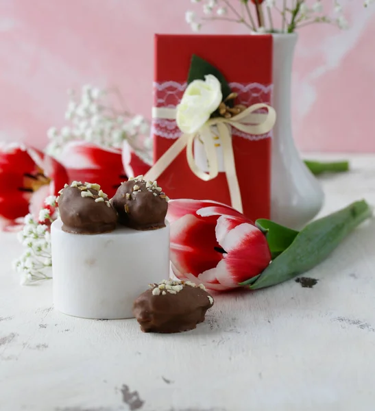 Dessert Festivo Festa San Valentino — Foto Stock