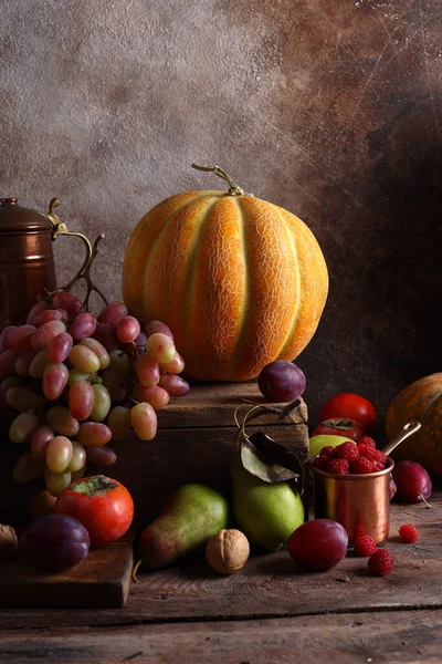 still life ripe organic fruit autumn harvest