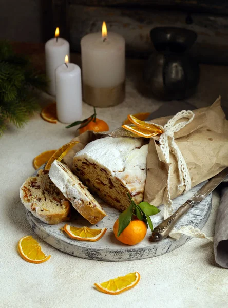 Christmas Stollen Treats Decorations — Stock Photo, Image