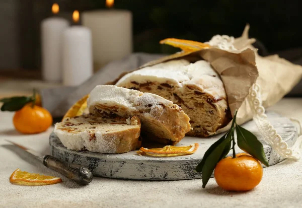 Christmas Stollen Treats Decorations — Stock Photo, Image