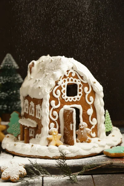 Weihnachten Lebkuchenhaus Für Leckereien Und Dekoration — Stockfoto