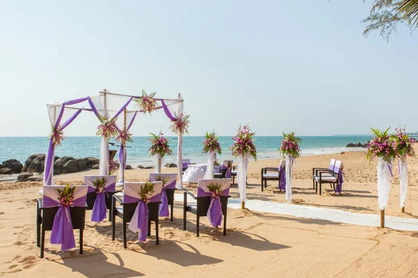 Casamento Montado Praia Tailândia — Fotografia de Stock