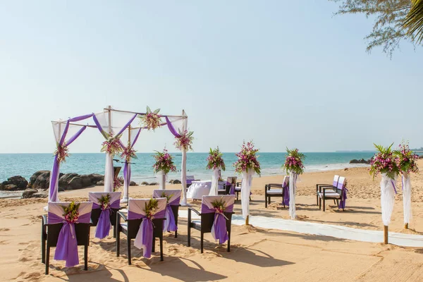 Svatební Sada Pláži Thajsku — Stock fotografie