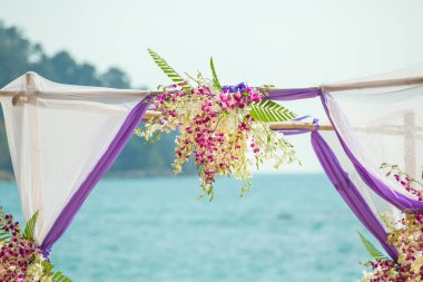 Tayland plaj düğün set up.