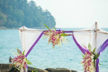 Tayland plaj düğün set up.
