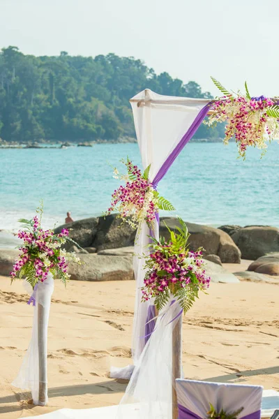 Bruiloft Ingesteld Het Strand Van Thailand — Stockfoto