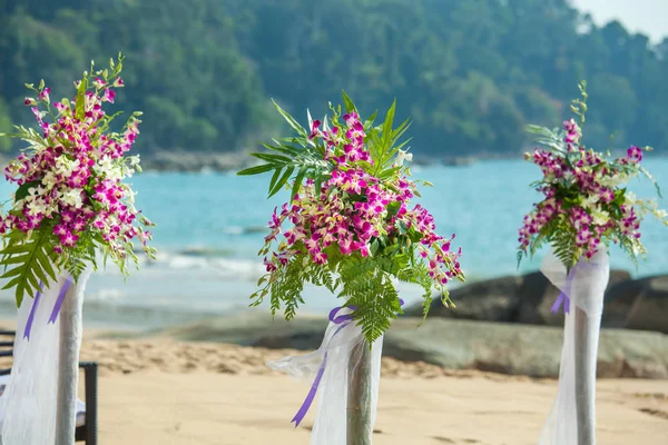 Casamento Montado Praia Tailândia — Fotografia de Stock