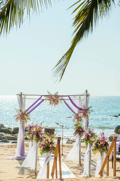 Bruiloft Ingesteld Het Strand Van Thailand — Stockfoto