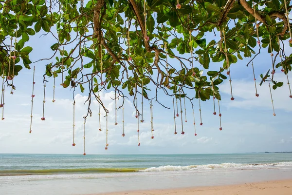 Arranjo Floral Uma Cerimônia Casamento Praia — Fotografia de Stock